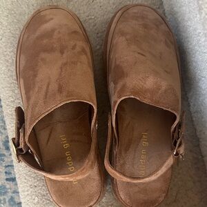 Madden Girl Tan Loafers with Buckle Detail